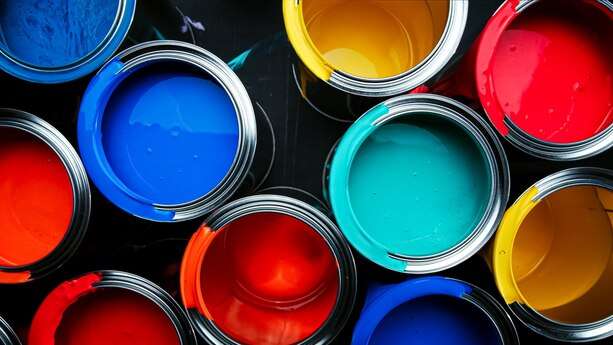 Colorful paint metal bucket