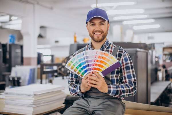 man-working-printing-house